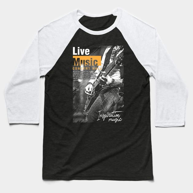 live music Baseball T-Shirt by garudadua